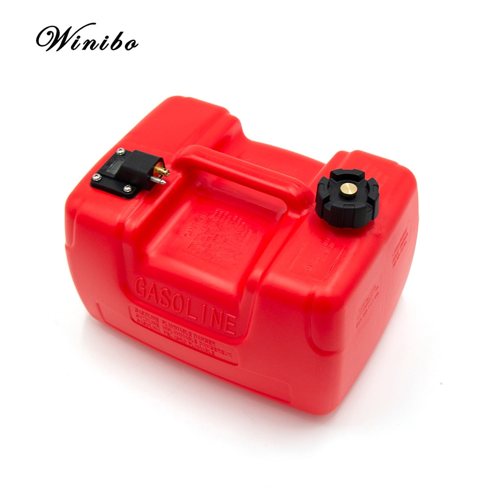 3.2 Gallon 12L Portable Gas Fuel Tank For Marine Outboard With Gauge And Fuel Hose Connector