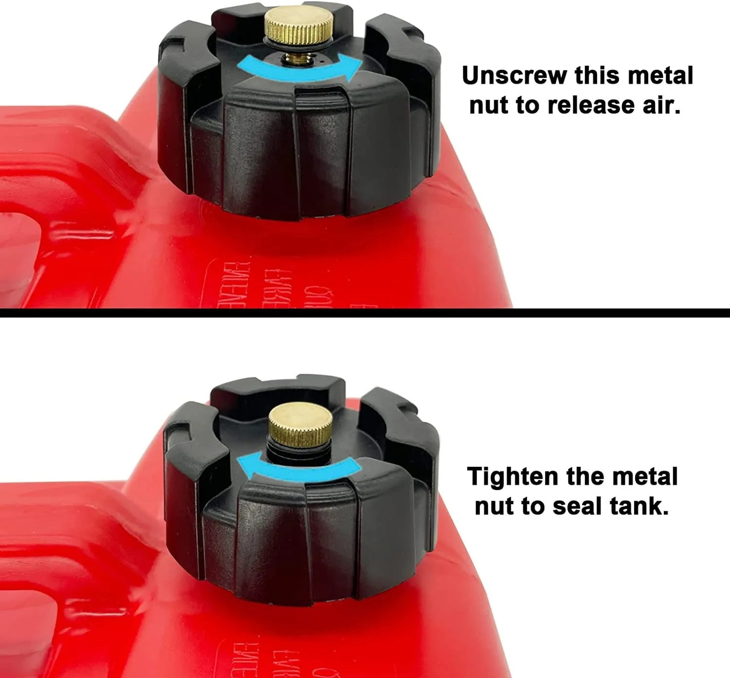 3.2 Gallon 12L Portable Gas Fuel Tank For Marine Outboard With Gauge And Fuel Hose Connector