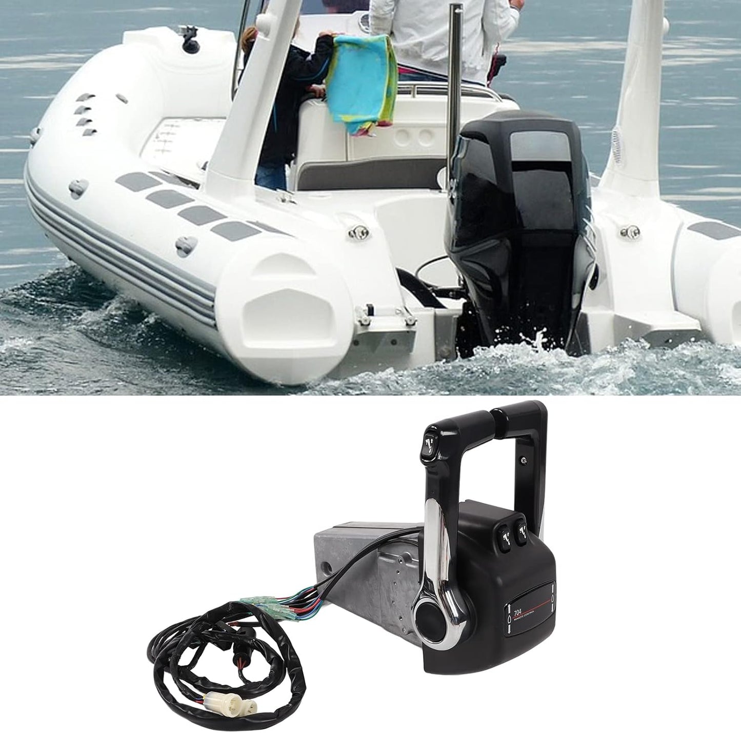 YAMAHA 704-48207-13 Aluminum Alloy ABS Outboard Remote Control Box Kit Twin Binnacle Smooth