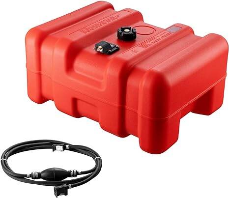 Fuel Tank Oil 55L Boat Yacht Engine Marine Red Plastic Anti Static For Yamaha