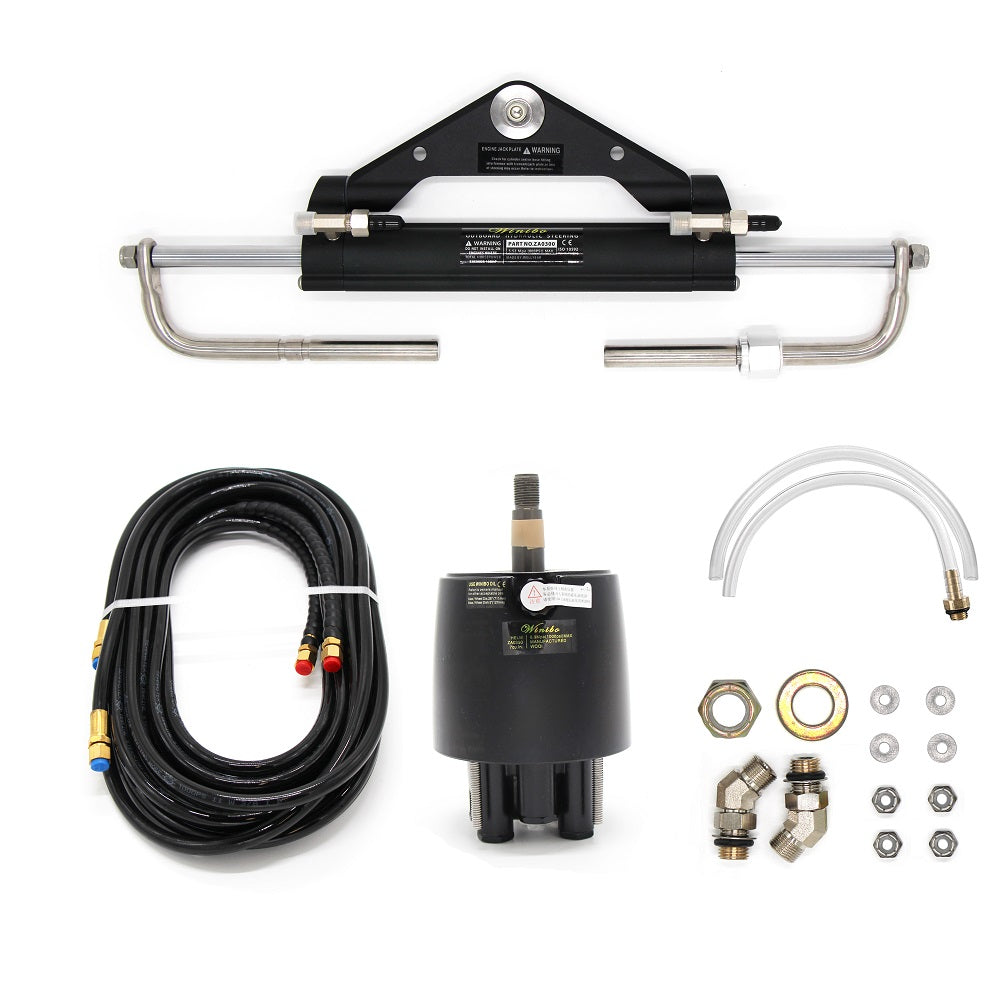 Winibo ZA0300 Marine Hydraulic Steering System Kit for Outboard Engine up to 150HP