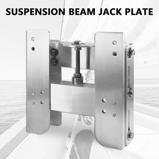 Winibo Marine Anodized Nautical Jack Plate Outboards Motors Boat Engine Lifting Bracket 4-inch Setback,4-inch Vertical Extension