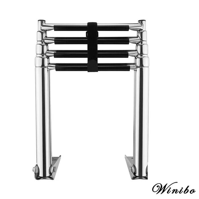 Yacht stainless steel sewer ladder 2/3/4 stainless steel telescopic ladder Deck ladder