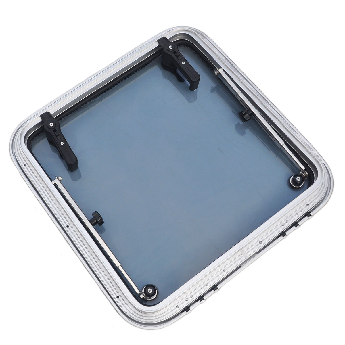 Medium Marine Anodized Aluminum Square Hatch Porthole With Tempered Glass For Marine Boat Window