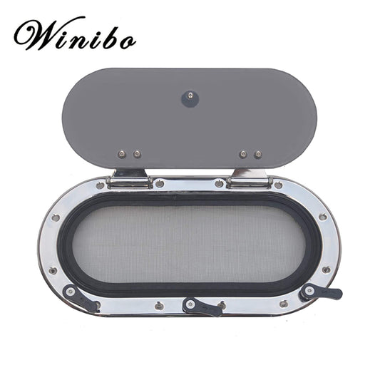 Marine Stainless Steel Oval Porthole With Mosquito Screen Opening Porthole Window Hatch For Marine Boat Yacht