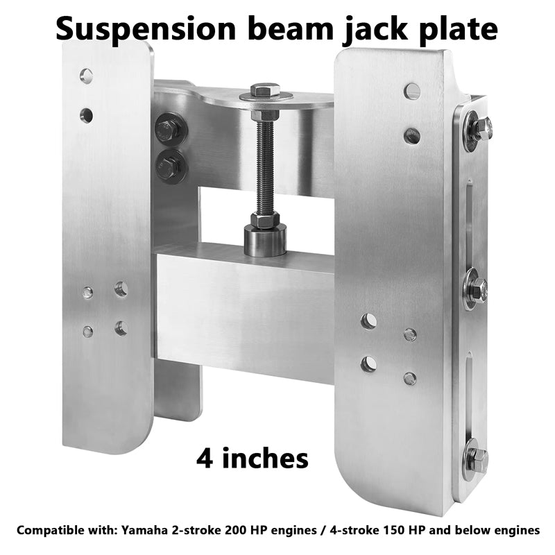 Winibo Marine Anodized Nautical Jack Plate Outboards Motors Boat Engine Lifting Bracket 4-inch Setback,4-inch Vertical Extension