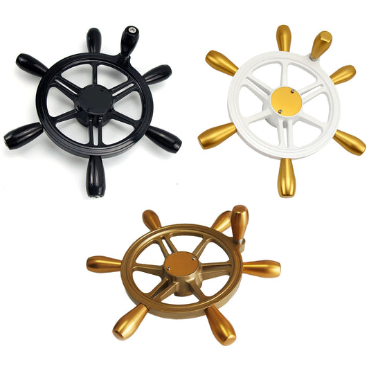 15inch Marine Stainless Steel Steering 6-Spoke Wheel With handle Boat Accessories Fit For Boat
