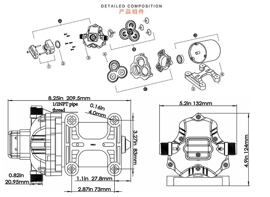 33 Diaphragm pumps Self-priming pumps Yacht cleaning pumps Marine high pressure pumps