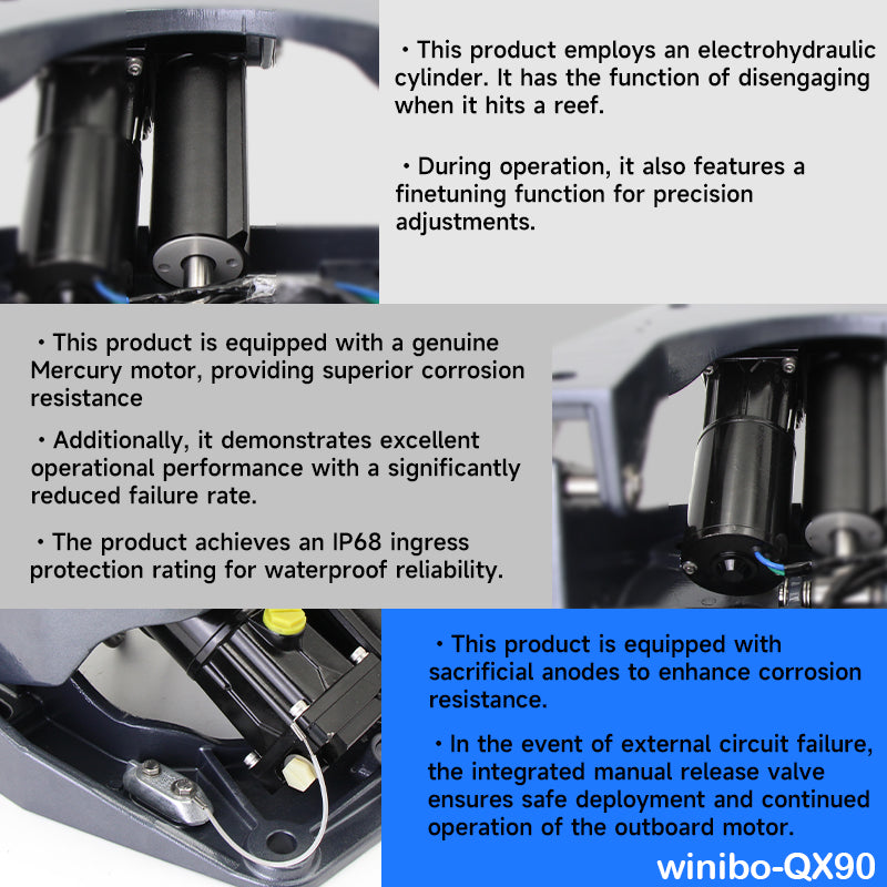 Electric Power Tilt Trim Jack Plate Hydraulic Jack Plates Tilting Device Lifting Bracket for Outboard Power Lift Engine 90HP