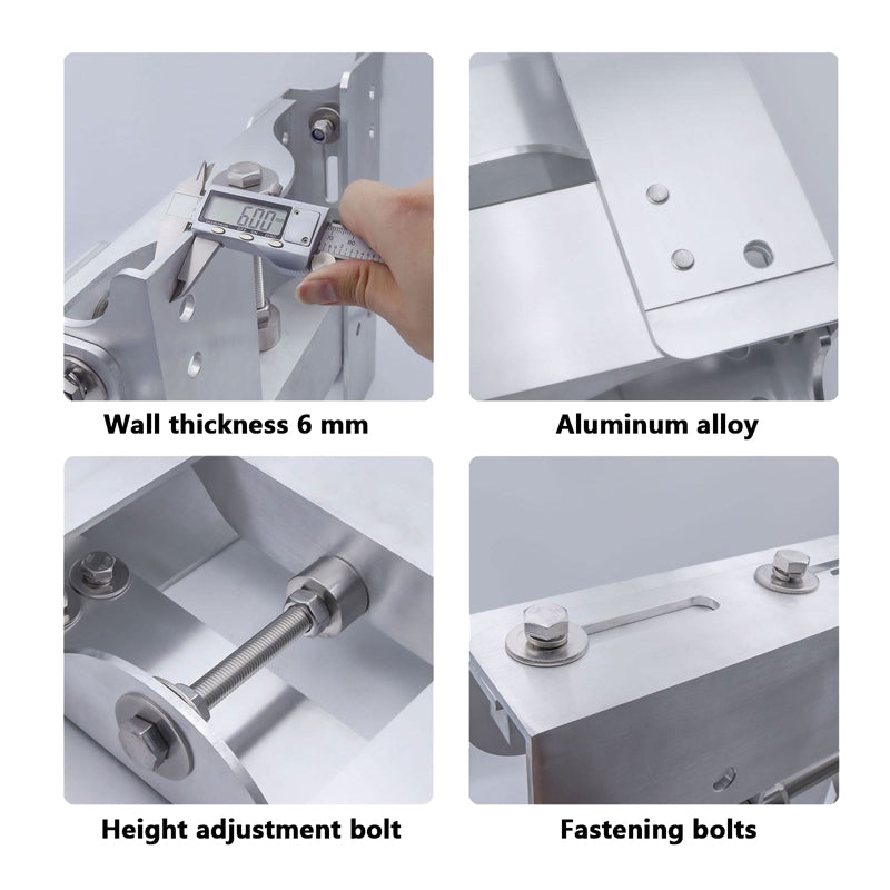 Winibo Marine Anodized Nautical Jack Plate Outboards Motors Boat Engine Lifting Bracket 4-inch Setback,4-inch Vertical Extension