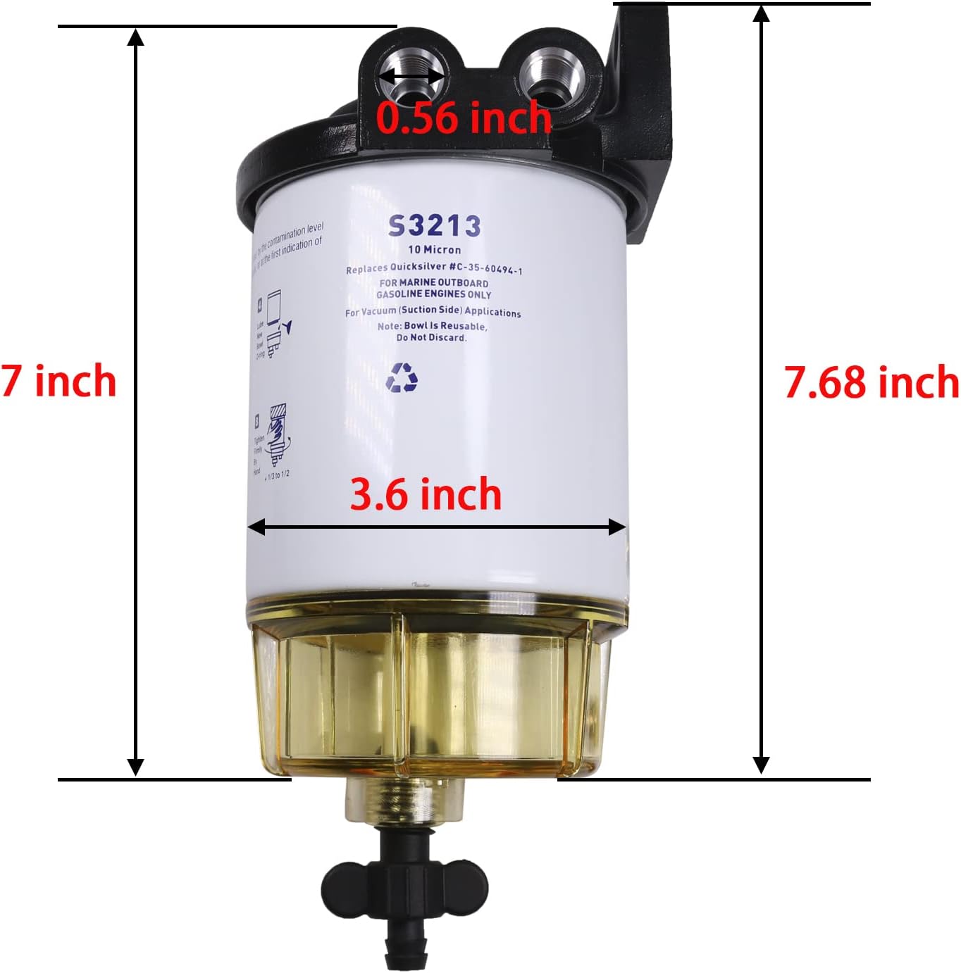 Marine Fuel Water Separating Filter for Outboard Motor S3213