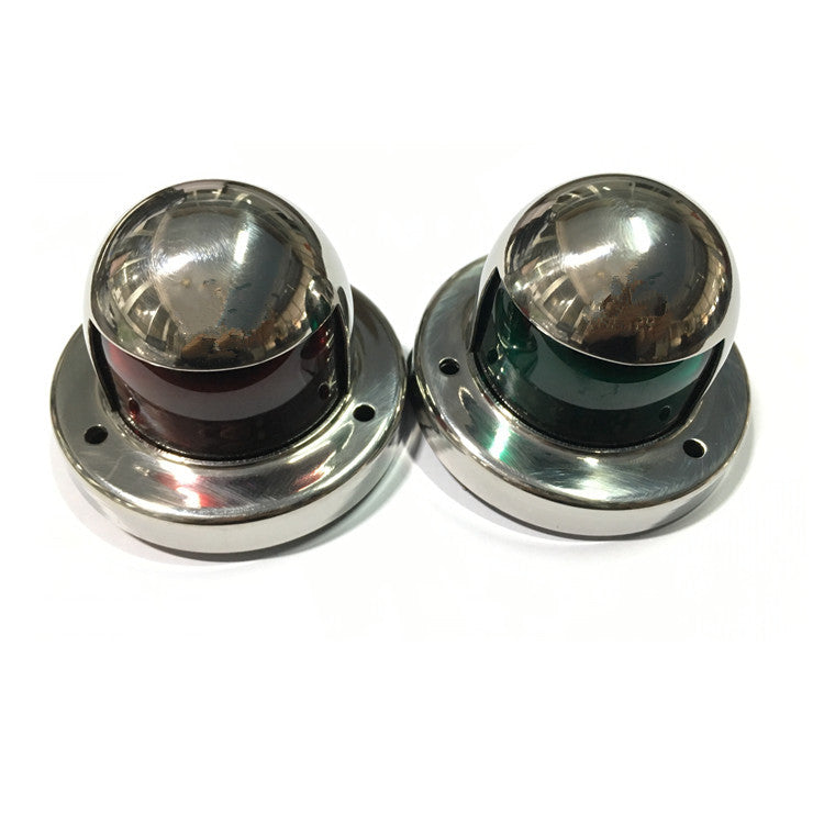 LED Stainless Steel 316 Marine Navigation Lights 12VDC Red and Green Pair