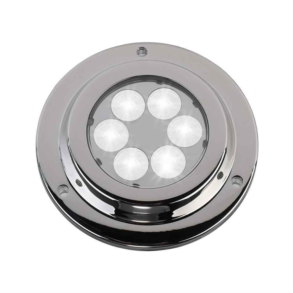 LED Stainless Steel 316 Marine Underwater Light/IP68/10-30VDC/14W/White/Blue