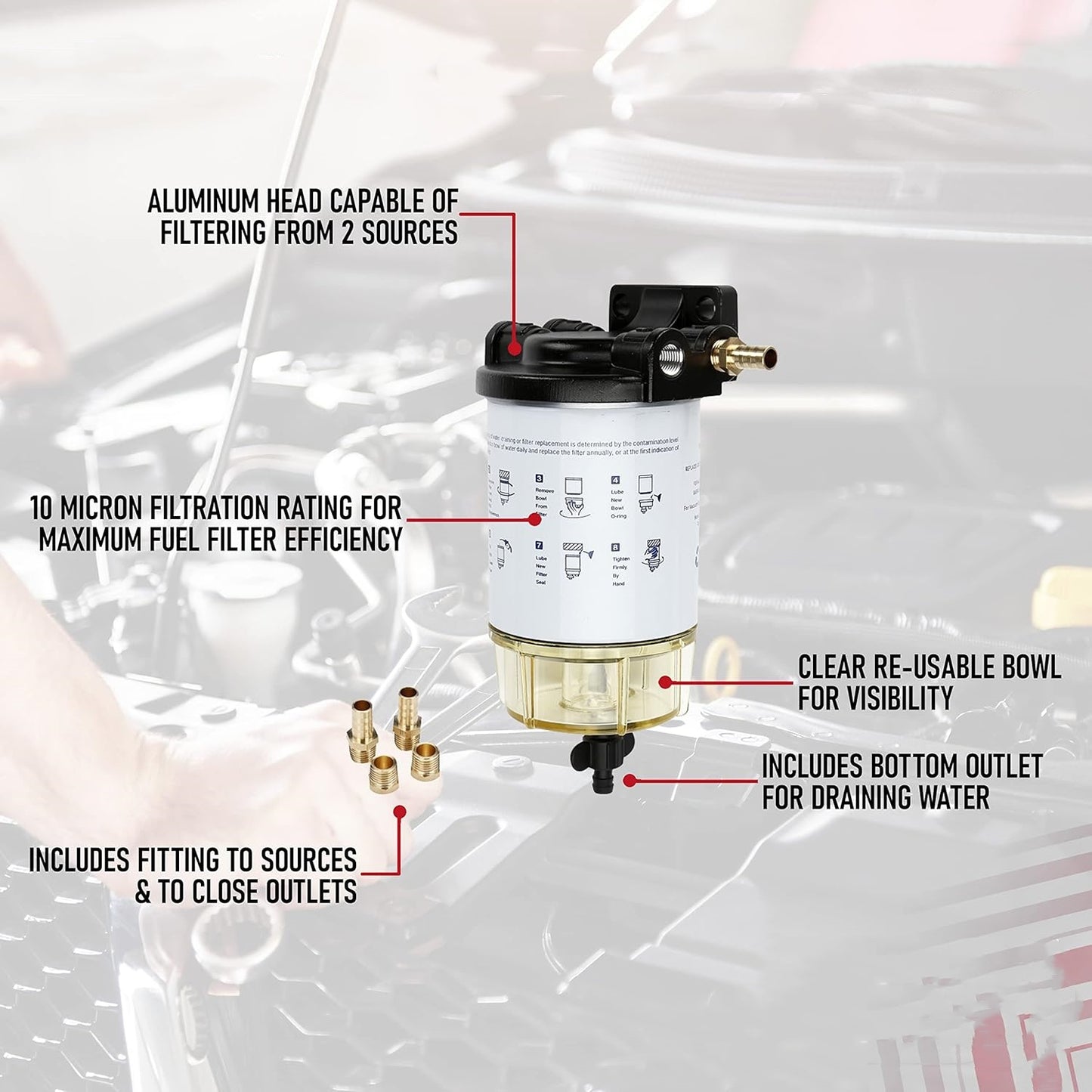 Marine Fuel Water Separating Filter for Outboard Motor S3213