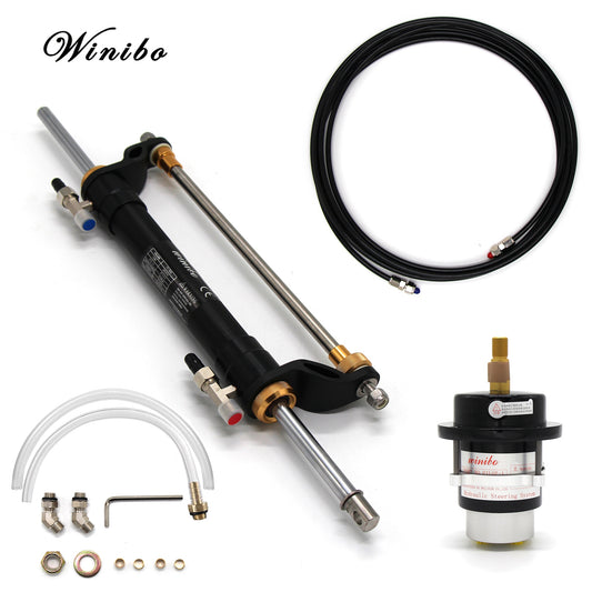 Winibo ZA0301 Marine Hydraulic Steering System Kit for Outboard Engine up to 90HP