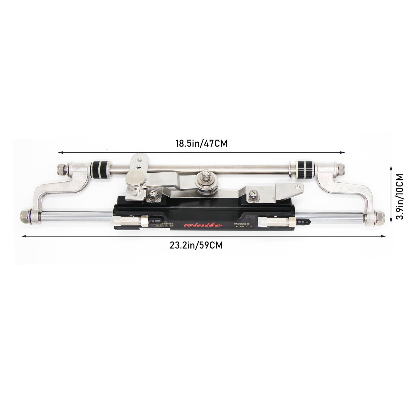 Winibo 300HP Hydraulic Steering System Only Single Cylinder For Outboard ZA0350