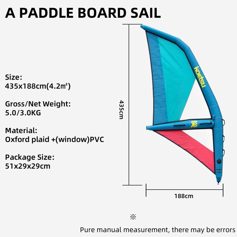 Inflatable Sail Learning Racing Sail Stand Up Surfing Gimbal Base Paddleboard Sail