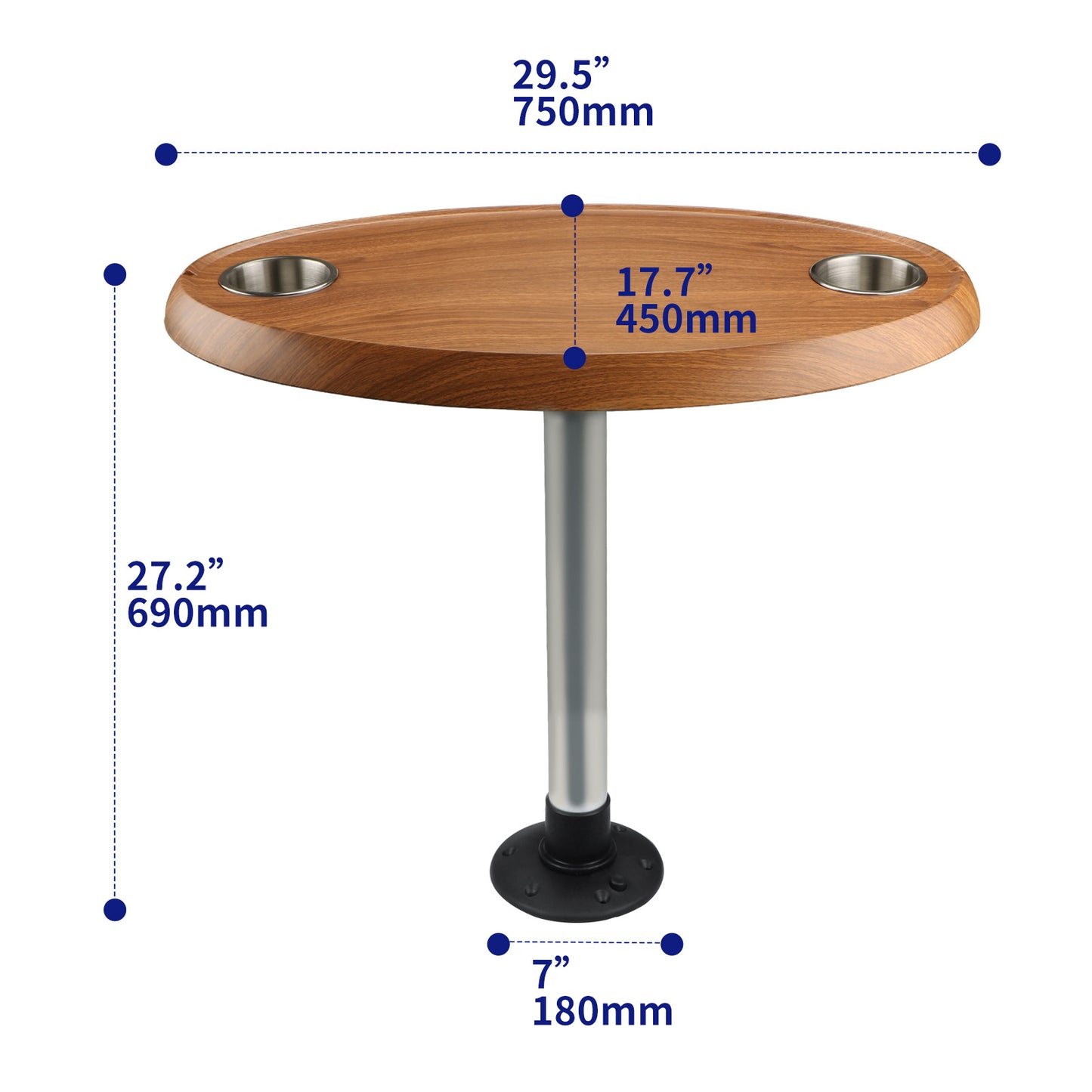 Marine Hardware Accessories Stainless Steel Yacht Marine Pantry Table Round Coffee Table Marine