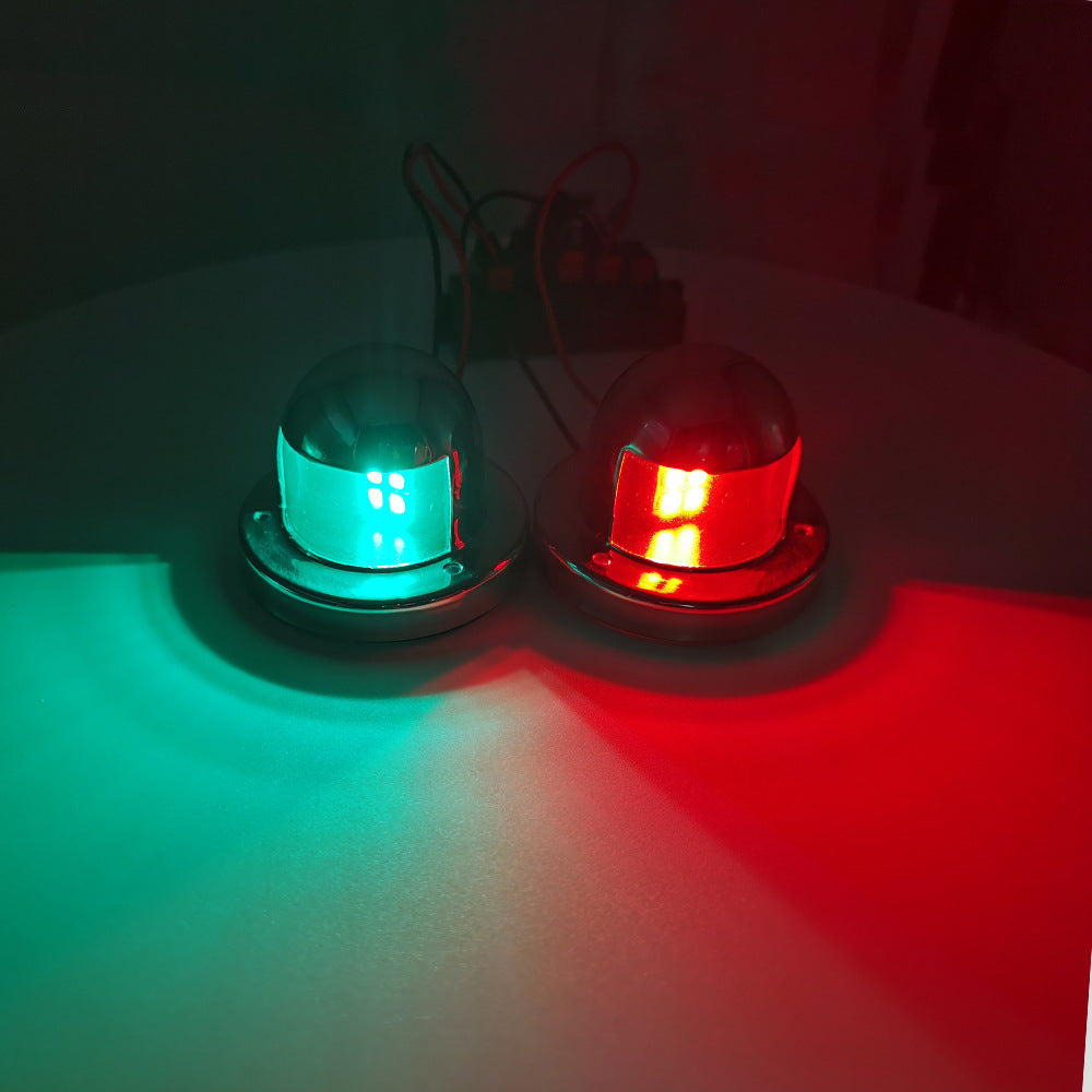 LED Stainless Steel 316 Marine Navigation Lights 12VDC Red and Green Pair