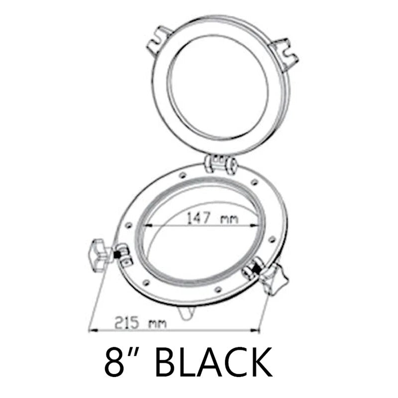 Marine Boat Round Opening Porthole 8", 10" Yacht Replacement Window Hole