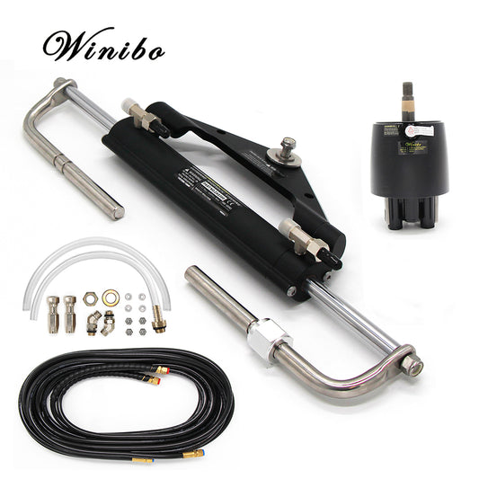 Winibo ZA0300 Marine Hydraulic Steering System Kit for Outboard Engine up to 150HP