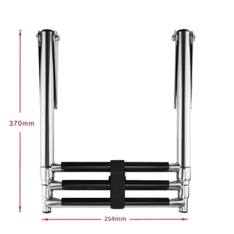 Yacht stainless steel sewer ladder 2/3/4 stainless steel telescopic ladder Deck ladder