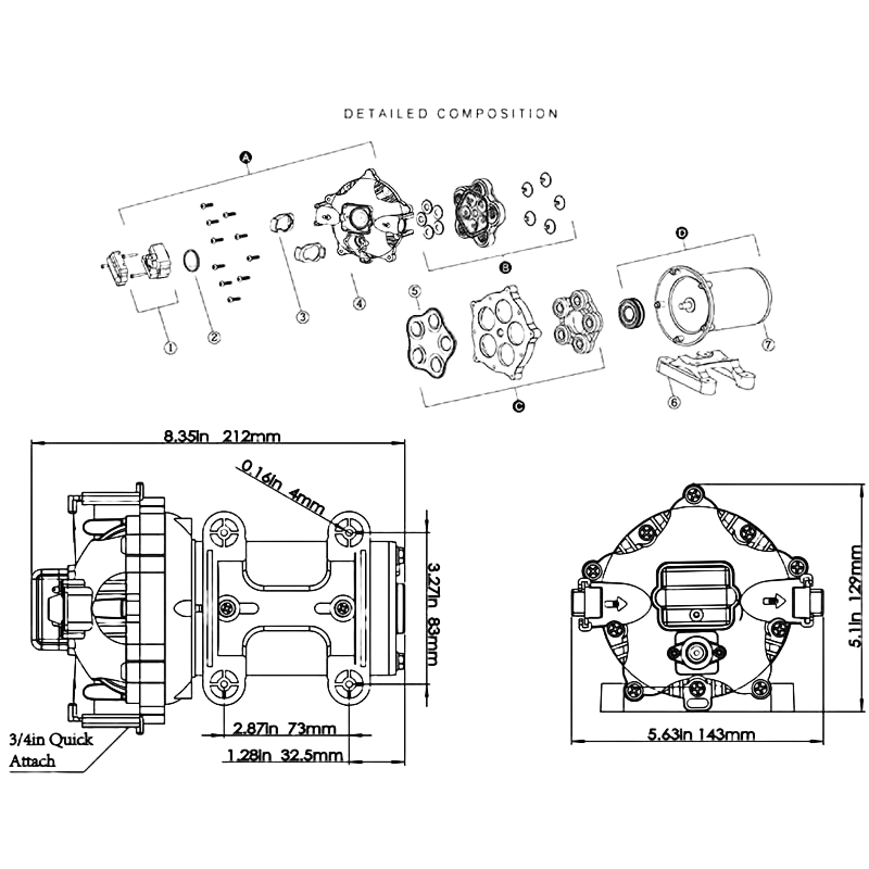 High Pressure Deck Flushing Pump Kit Marine Accessories