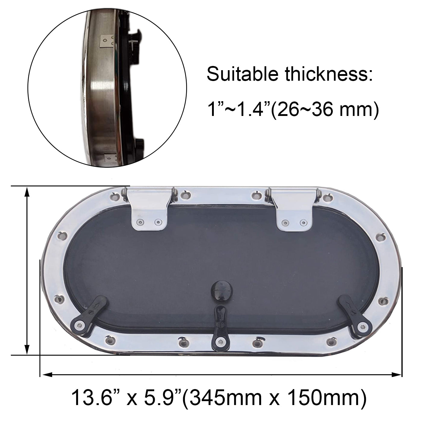 Marine Stainless Steel Oval Porthole With Mosquito Screen Opening Porthole Window Hatch For Marine Boat Yacht