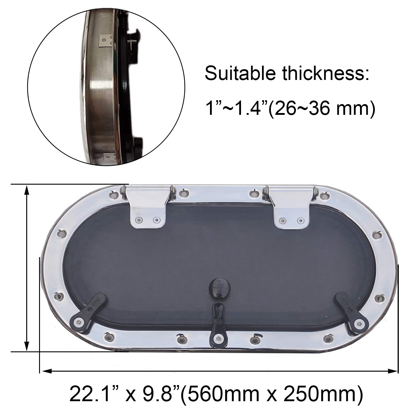 Marine Stainless Steel Oval Porthole With Mosquito Screen Opening Porthole Window Hatch For Marine Boat Yacht