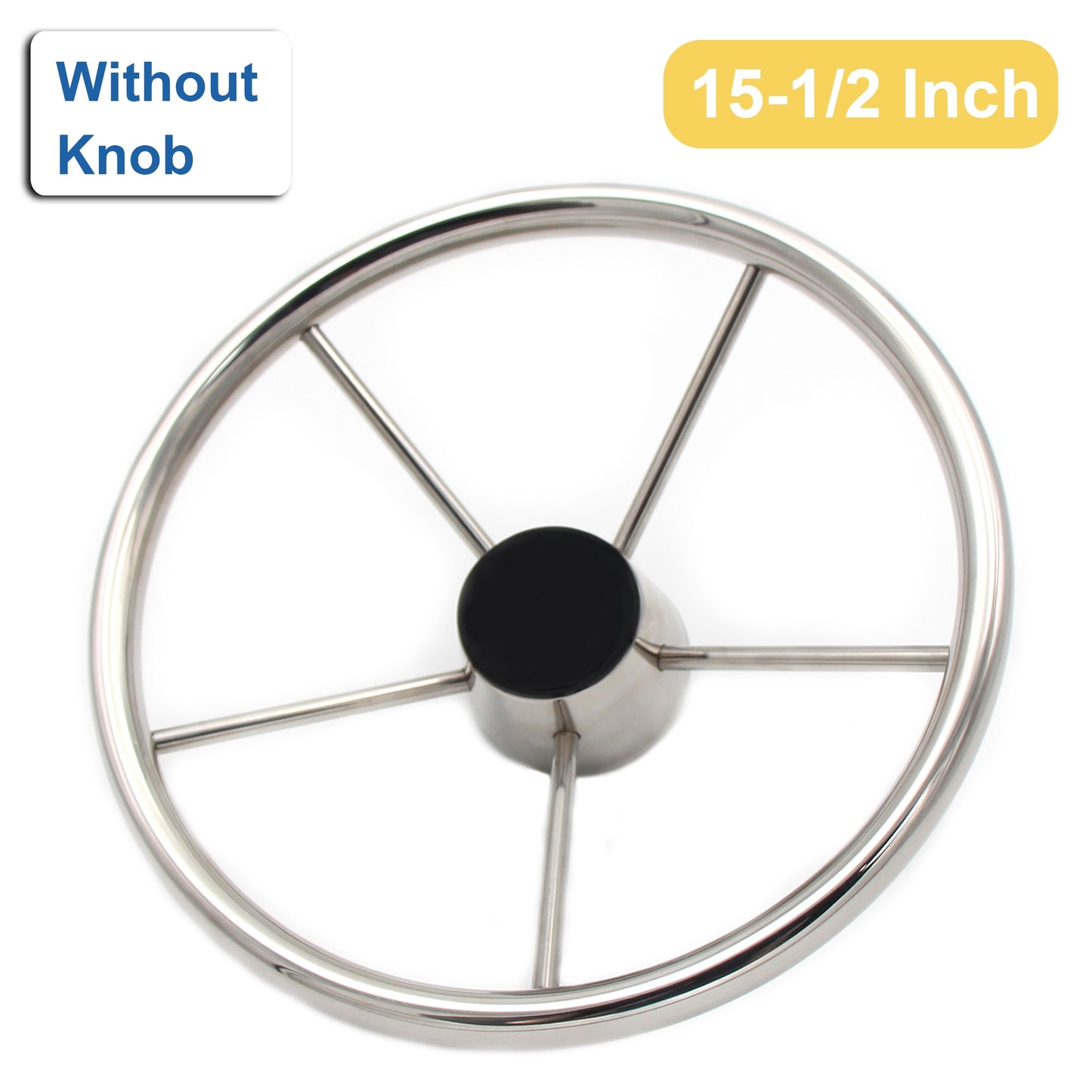 Marine Stainless Steel Steering 5-Spoke With Knob Grip